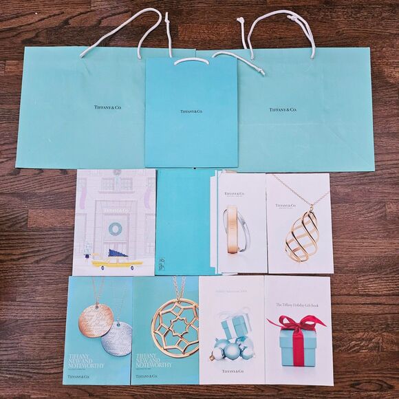 Vintage Tiffany & Co. Catalogs 2008 2011 2014 with Empty Shopping Bags - Picture 1 of 6